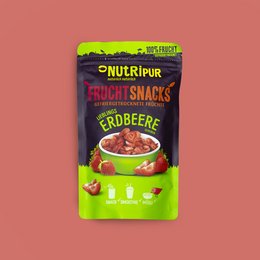 Freeze-dried strawberry snacks in a 25g package. Made with natural ingredients, no artificial colors or preservatives.