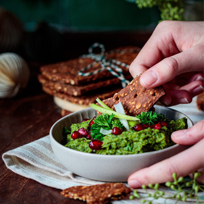Maroni Knäcke Snack Rosmarin - Glutenfreier Bio-Snack auf Kastanienmehlbasis mit Rosmarin