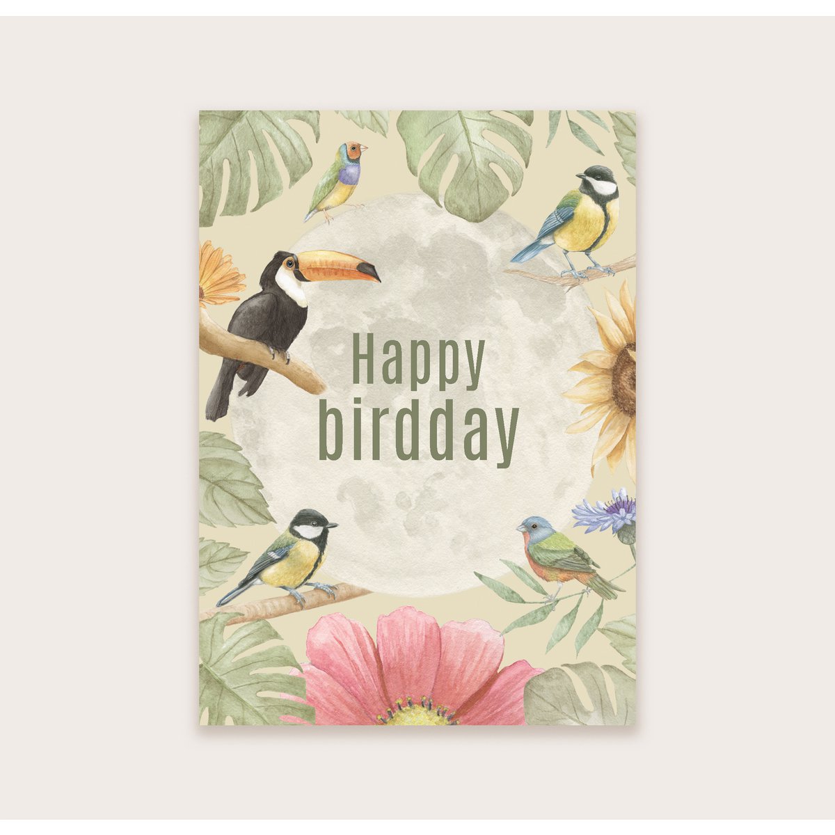 Ansichtkaart "Happy birdday"