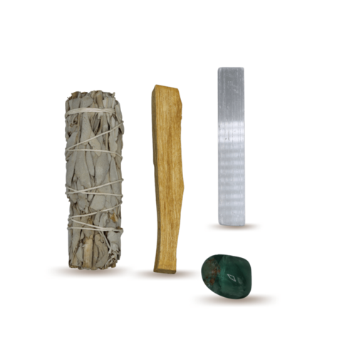 Energy Cleansing Smudge Kits met fluoriet