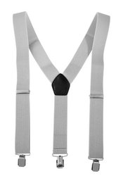 Suspenders total length 95 cm, gray