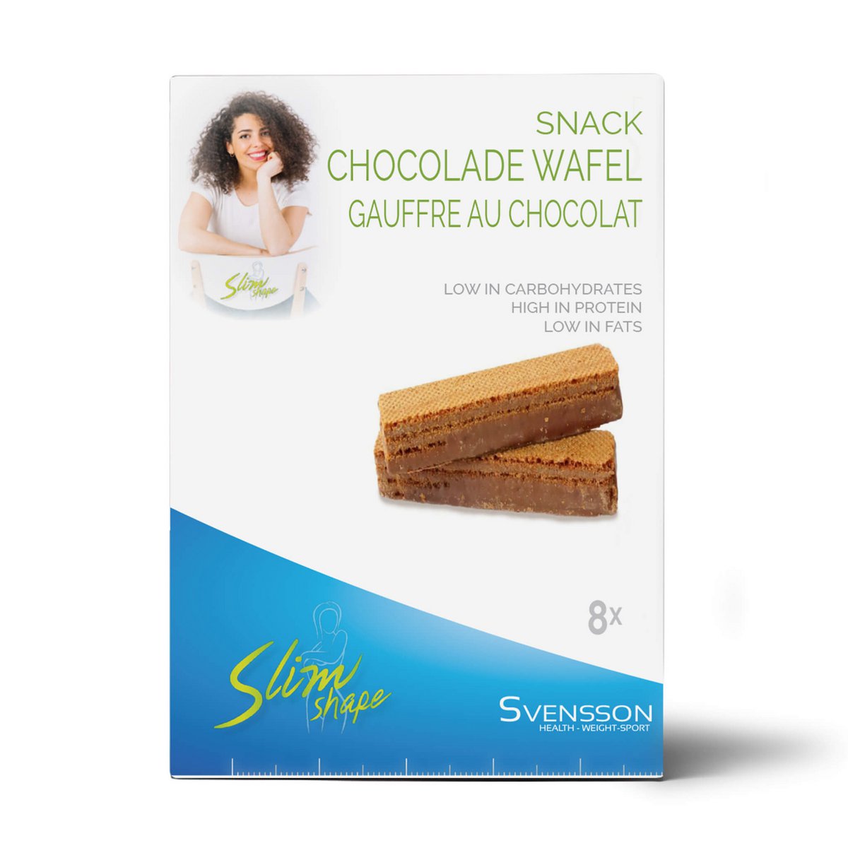 Protein -rich snacks chocolate waffles box