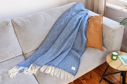 Wool blanket/cuddly blanket pickstitch rain