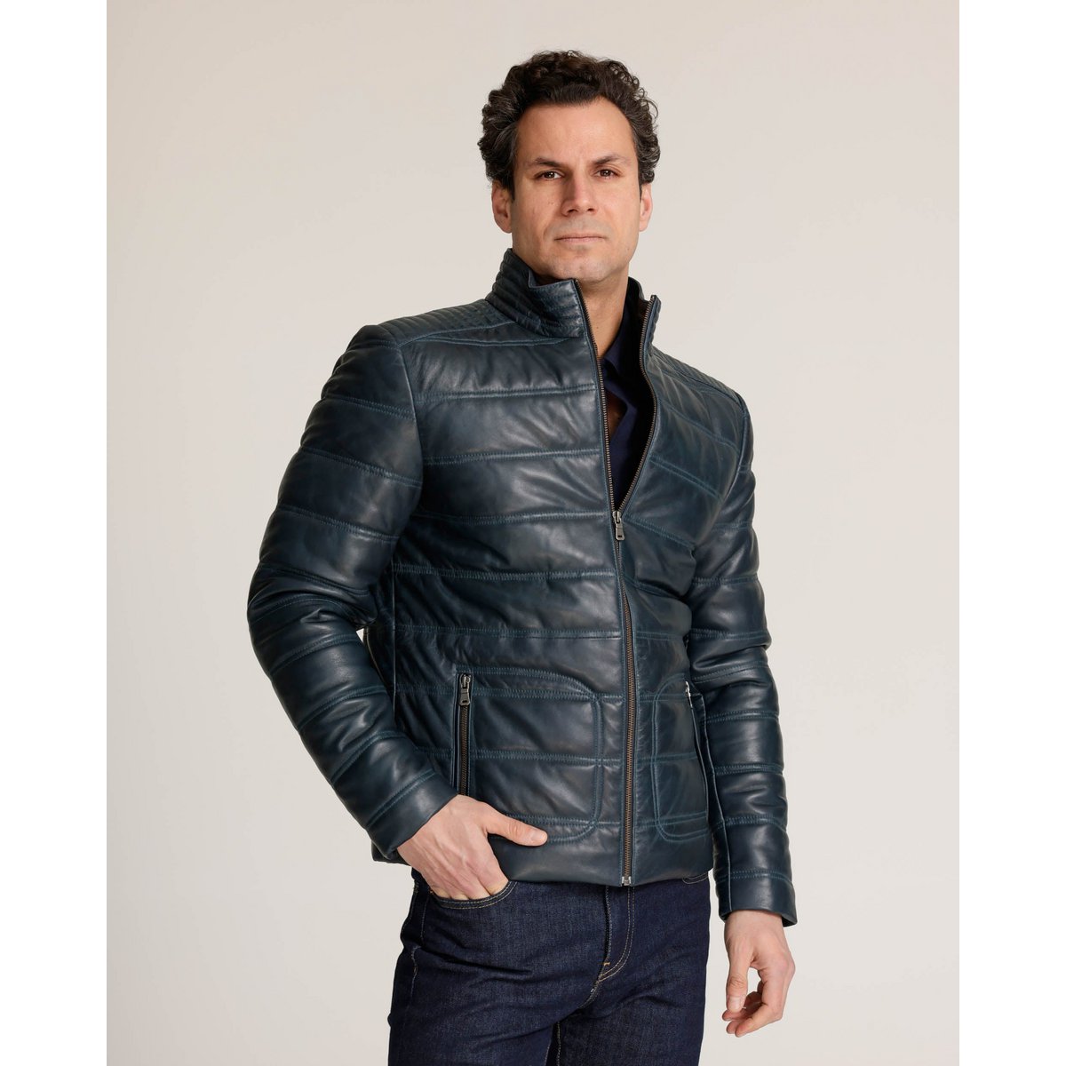 Rumford │ Lederpufferjacke
