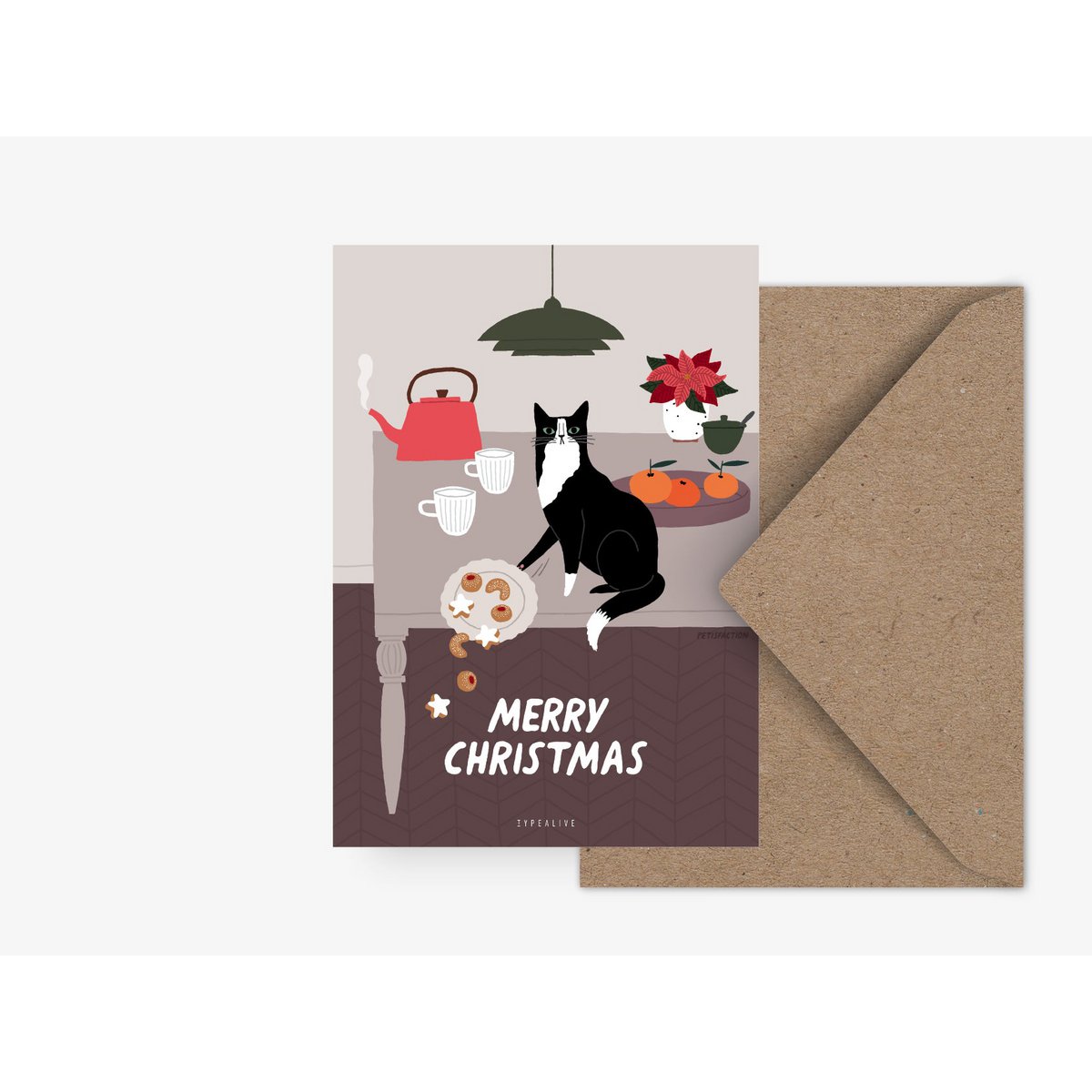 Postkarte / Petisfaction "Cats" Merry Christmas