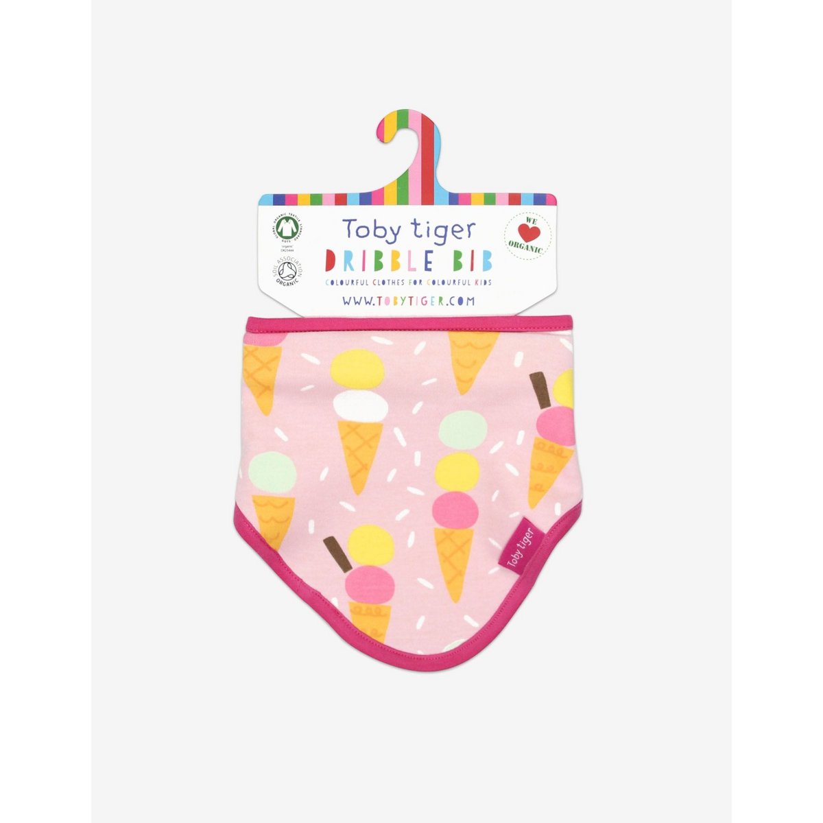 Bio-Cotton Baby Tissu avec imprimé à la crème glacée
