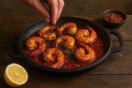 Støbejern serverer pan ø 26 x 2,5 cm - grillpan støbejern til hver grill - sort