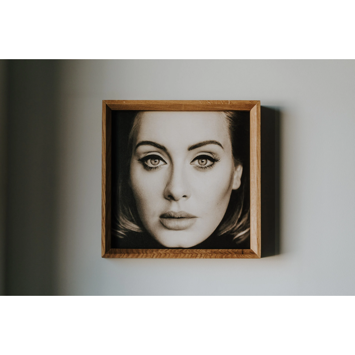 Oak Vinyl Album -Rahmen für Display, vielseitiges Musikdekor und Geschenk für Vinyl -Fans