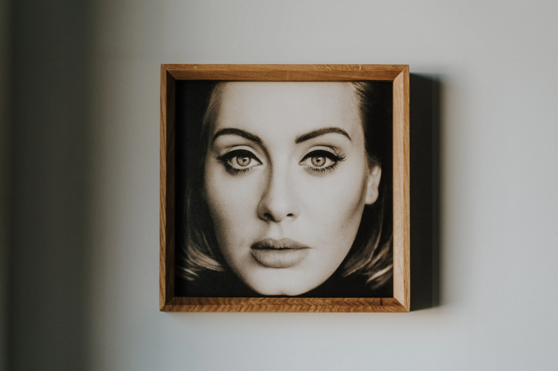 Oak Vinyl Album -Rahmen für Display, vielseitiges Musikdekor und Geschenk für Vinyl -Fans