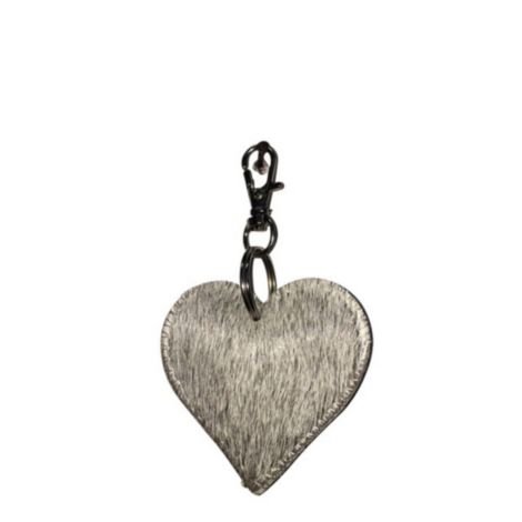 key ring mini heart gray 5cm