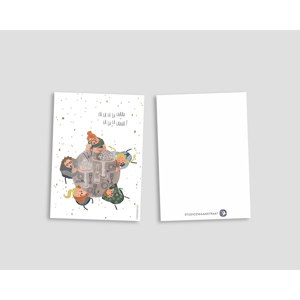Postkarte - Serie 'Weihnachten' - 'Fa la la la laaaa'