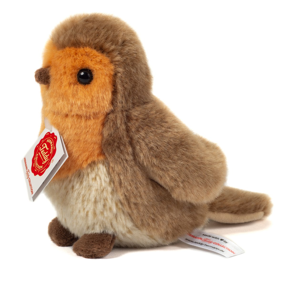 Roodborstje 15 cm - knuffel - knuffeldier