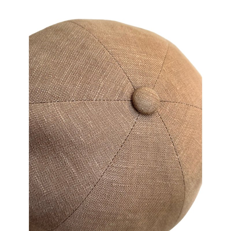 Gorra de béisbol de lino beige capuchino | Gorra neutra minimalista | Estructura blanda