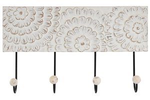 KLEIDERBÜGEL MDF METALL 40,5X7,5X23,5 WEISSE BLUME LD208829