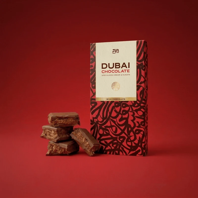 ZYN Dubai Chocolate — Speculoos & Kunafa · Milk Chocolate 200G