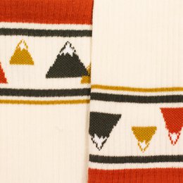 Classic Height Organic Cotton Crew Socks - Mountains