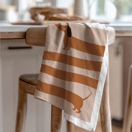 1 - Tea towel Dachshund - organic cotton - No. 1
