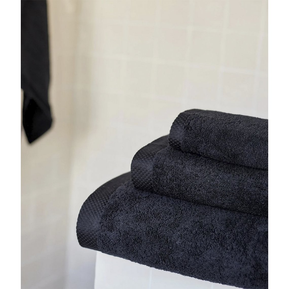 Bath towel Luxus Black