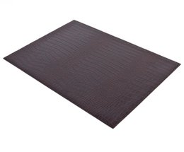Tischset 6-er Set rechteckig Kroko dunkelbraun schwarz