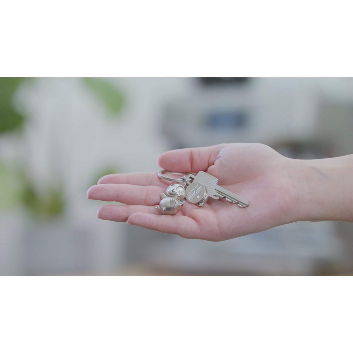 "You're my penguin" penguin keychain "Breezy" with engraving - cute penguin lucky charm as a gift for partners