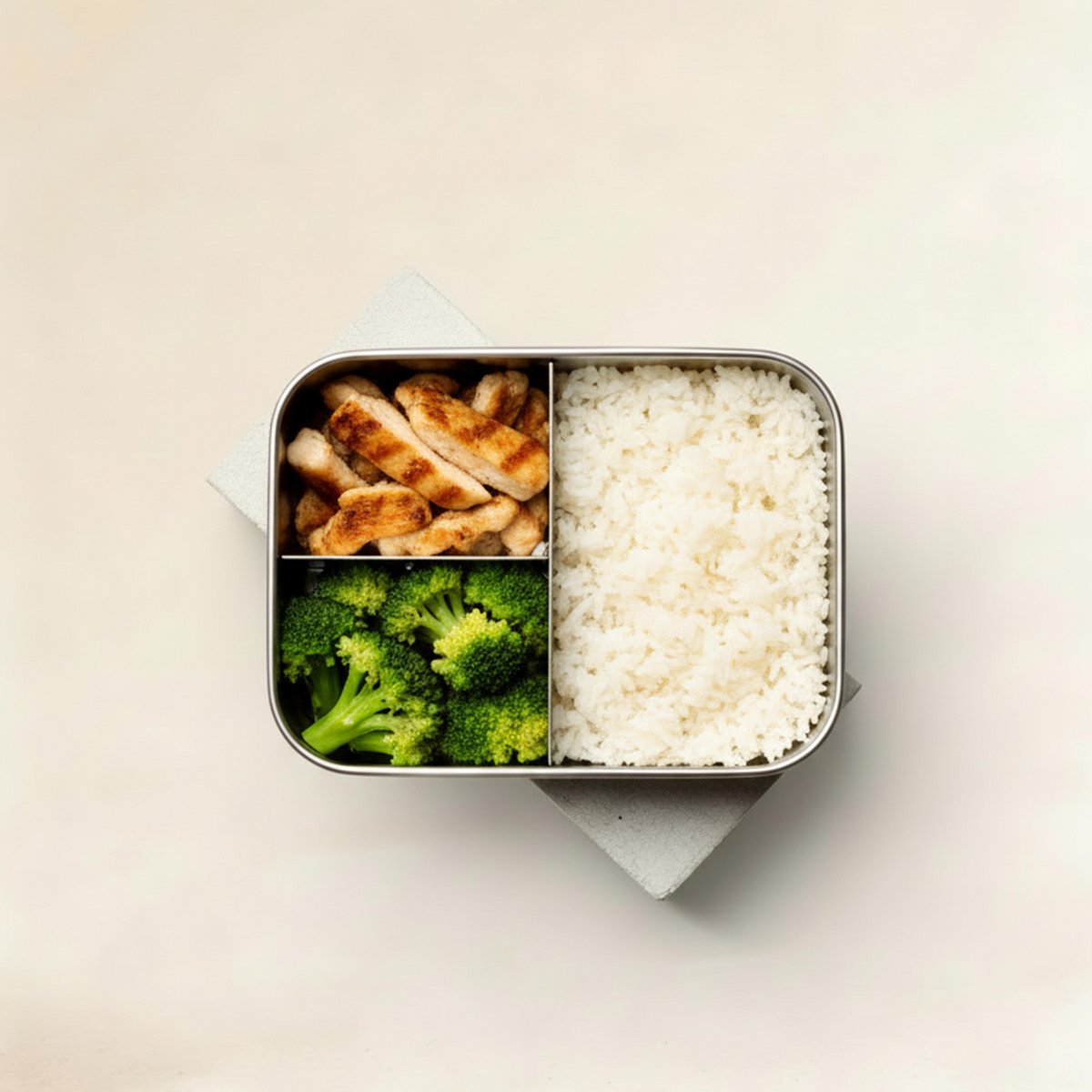 RVS Lunchbox met Bamboe Deksel & Verdeler – 800 ml