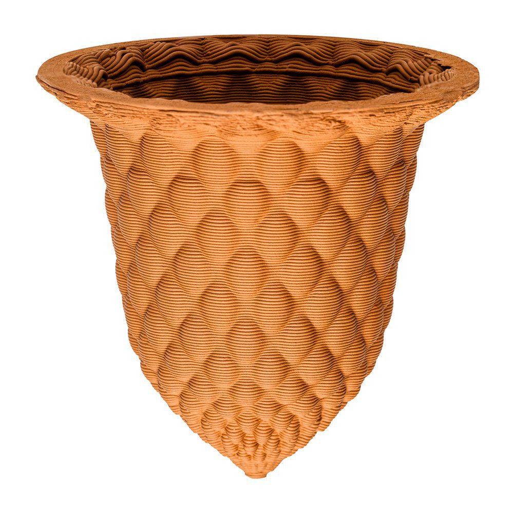 Plan B Terracotta Negative: la maceta de terracota con riego automático impresa en 3D.