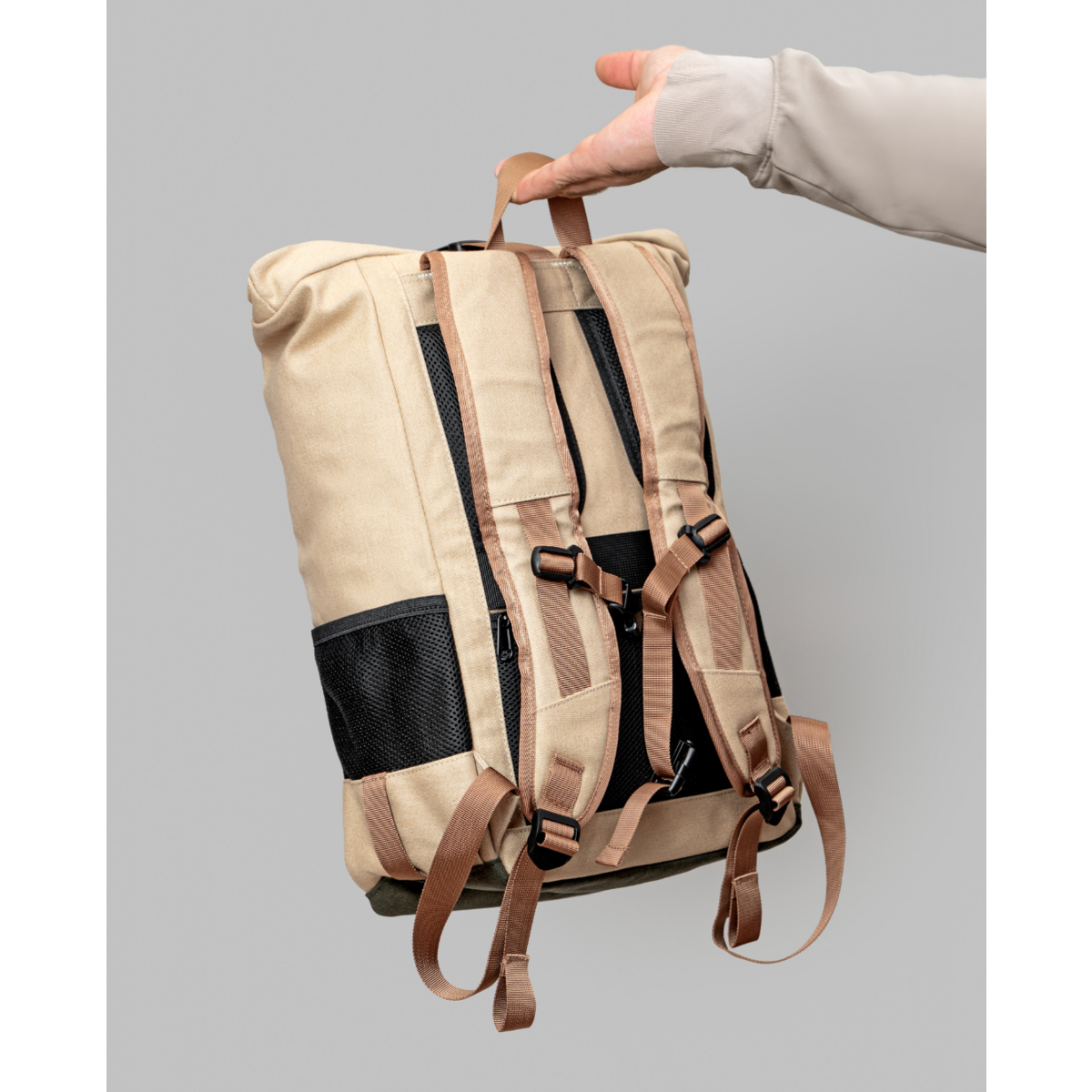 Sac à dos imperméable en chanvre Polar Explorer - Beige