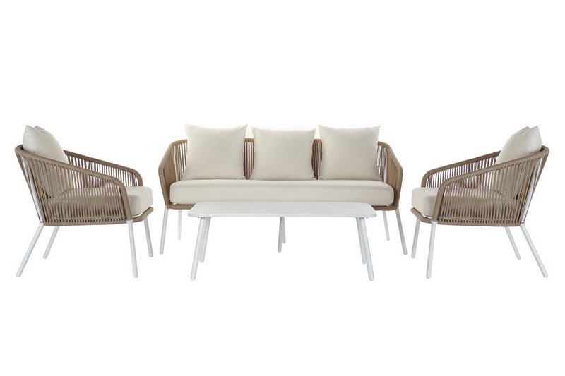 SOFA SET 4 ALUMINIO 151,5X72X70 WATER REPELLENT MB179038