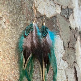 Pendientes BOHO con plumas largas