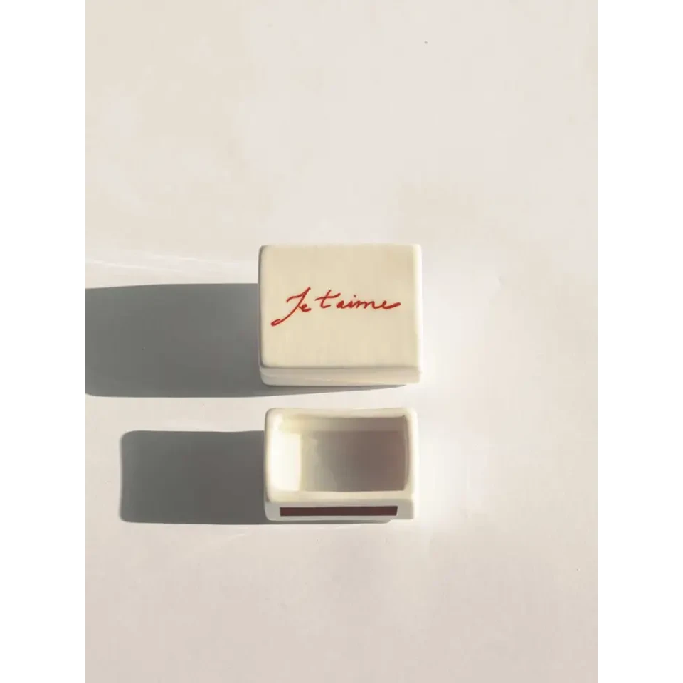 Streichholzschachtel aus Keramik – Je t'aime