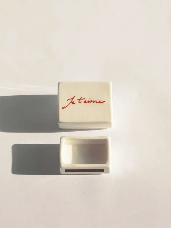 Streichholzschachtel aus Keramik – Je t'aime