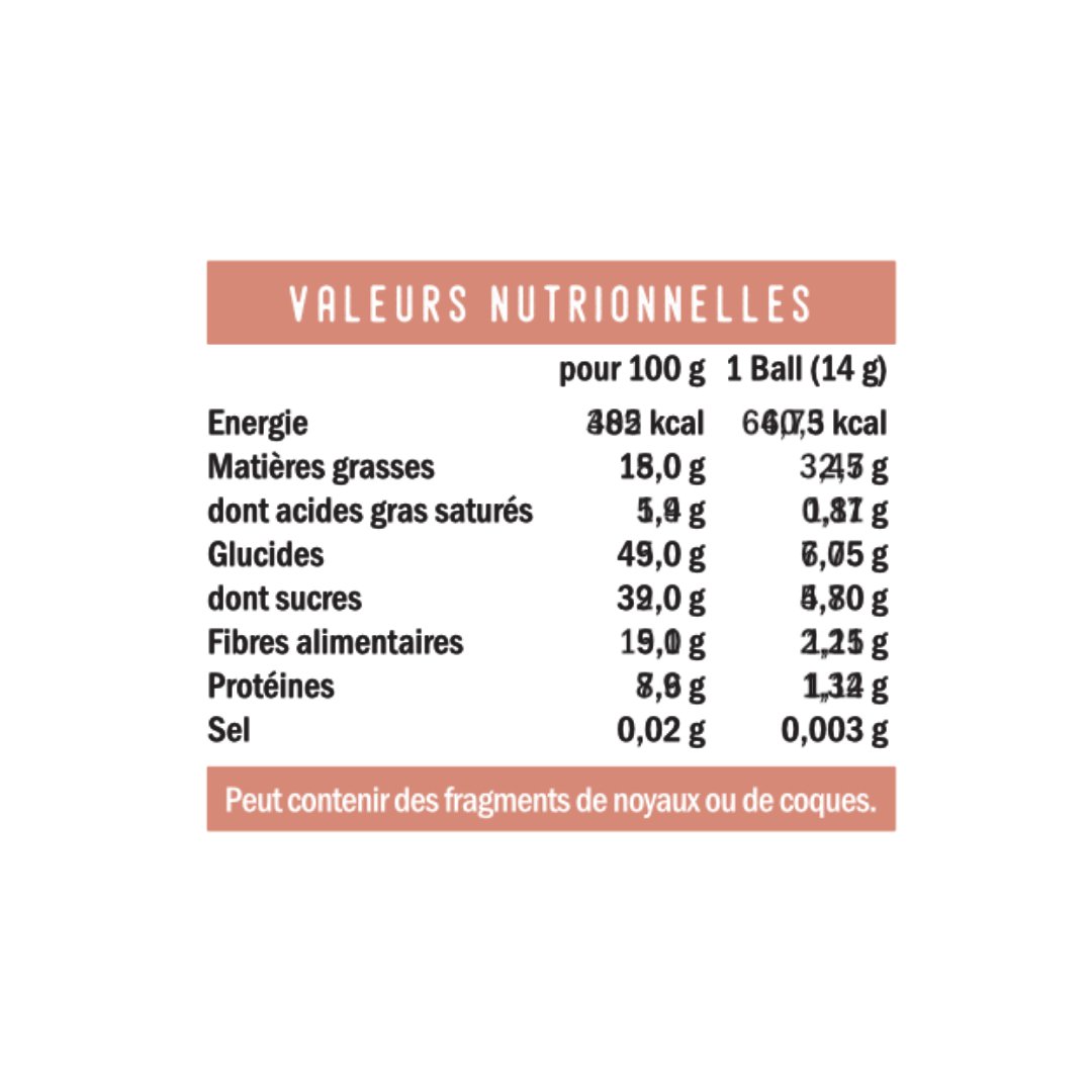 Energy Ball - FRAMBOISE - Pack de 5pc
