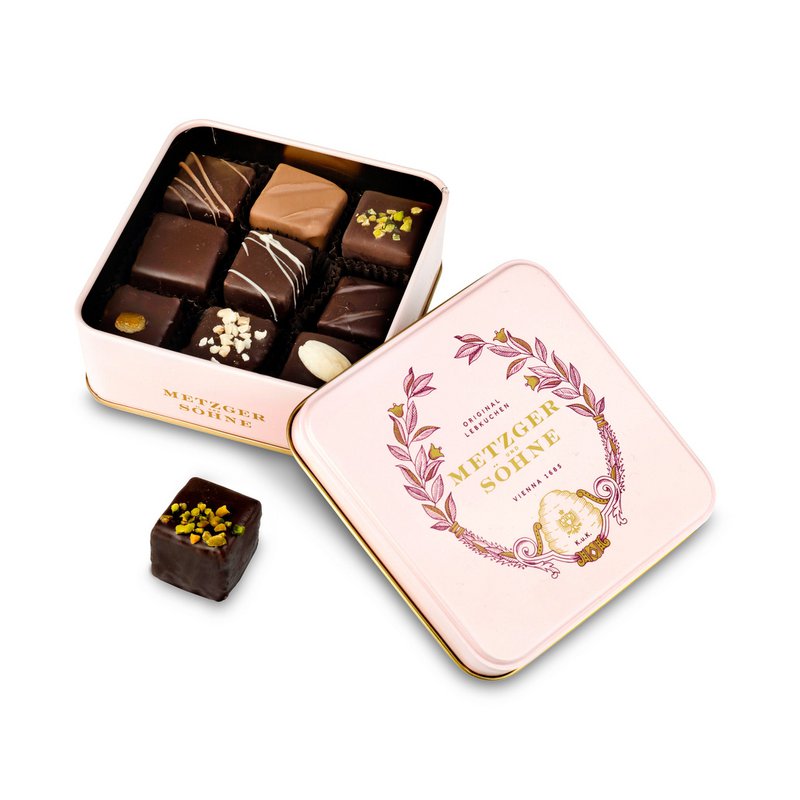 Boîte de pralines au pain d'épices Maggiore - Rose
