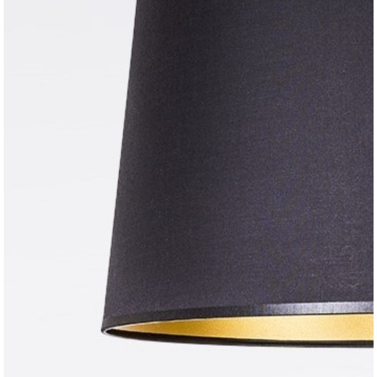 Lampenschirm Stoff schwarz/ innen gold 33/27/20 cm