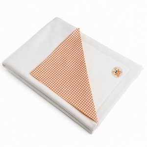 Rex Gingham and White Organic Cotton Blanket