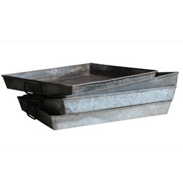 Metalltablett eckig L