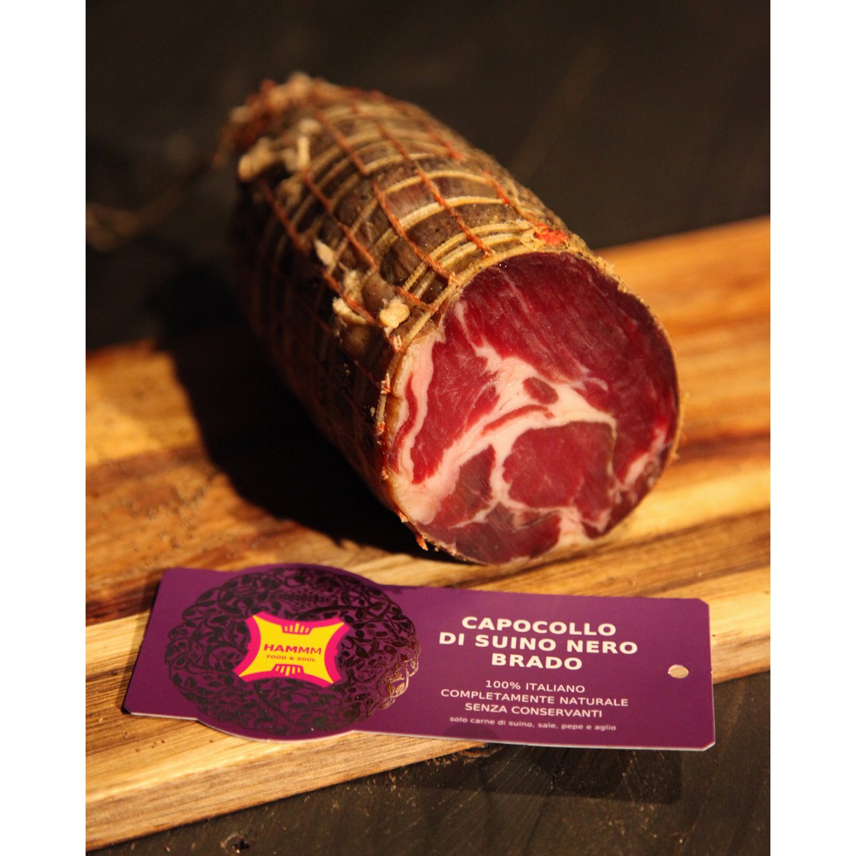 🇮🇹 Capocollo z Umbrii, dzika czarna świnia - sezonowane salami rzemieślnicze