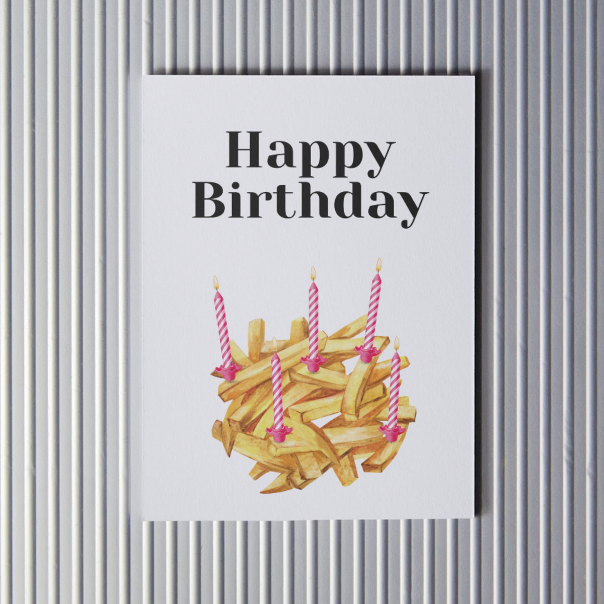 Postal | Feliz cumpleaños con papas fritas