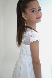 Ceremonial dress JEANNE - White - Size: 130 cm (7/8 years)