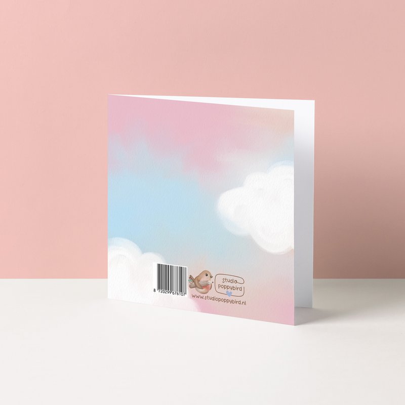 Tarjeta de felicitación | Bienvenido dulce chica