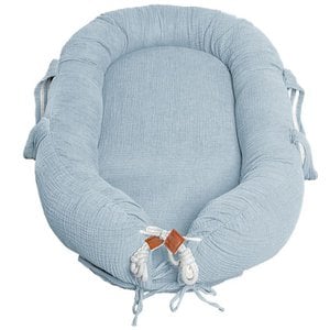 BIO muslin NEWBORN NEST Blue