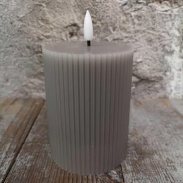 Candl LED stompkrs.+timer taupe 7.5H10cm (79001)