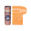 TOWEL TO GO IPANEMA Cotton Beach Towel 180x100 cm | Spa Sauna Towel | Orange | with Gift Box