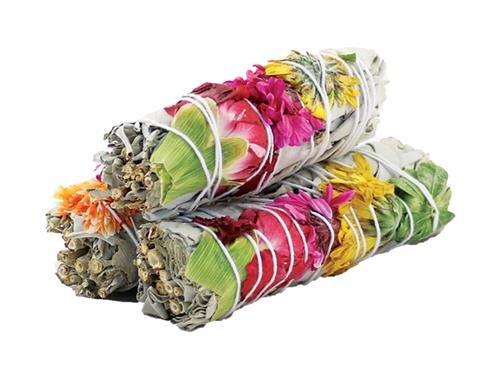Sfumino di fiori di salvia per l'energia gioiosa 10 cm