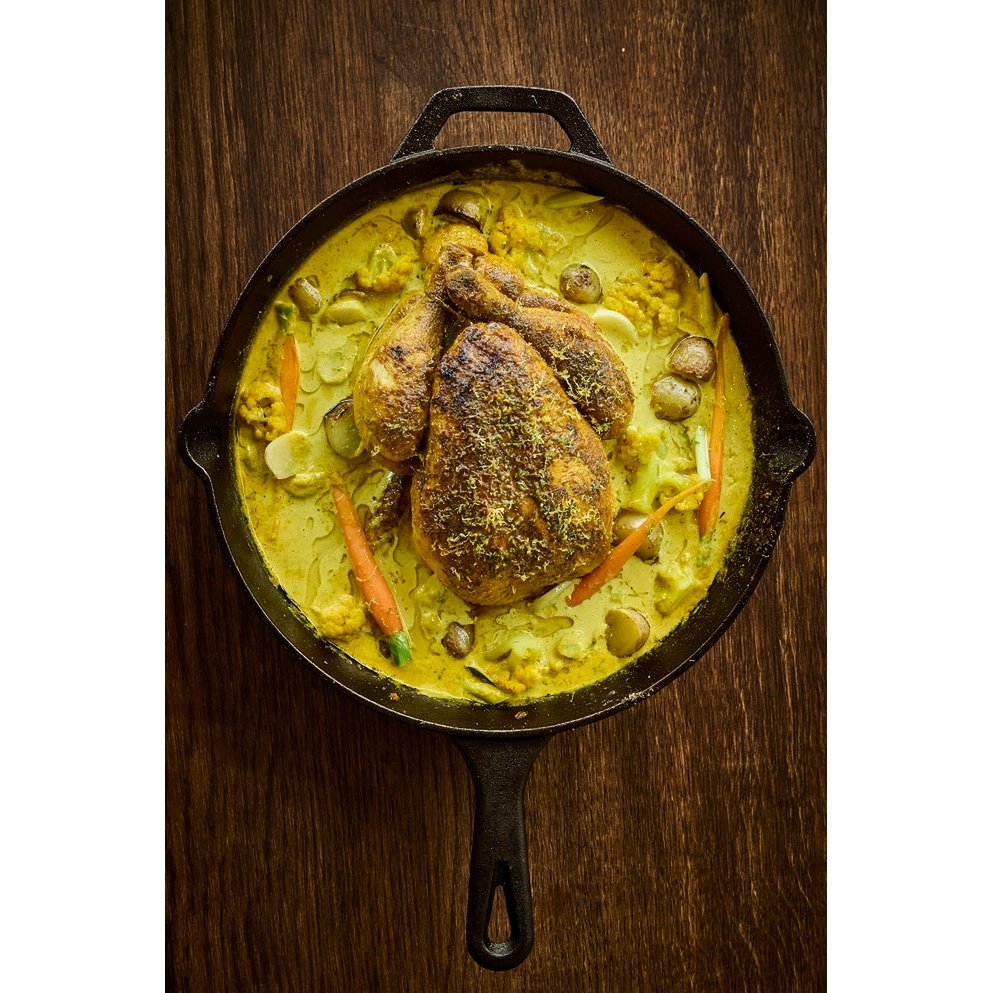 Sartén pulida de hierro fundido - 30 cm con tapa incluida
