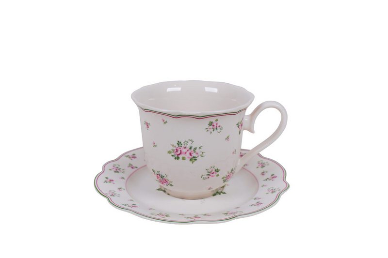 Tazza con piattino in porcellana Lisa 300 ml Isabelle Rose