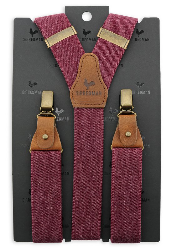 Bretelle di lusso Sir Redman Denim Urban bordeaux