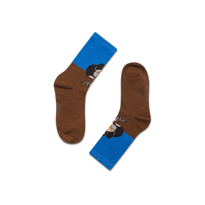 koaa – La petite taupe « Am Graben » – Chaussettes bleu/marron