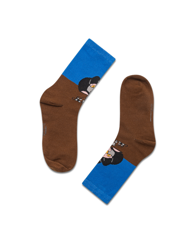 koaa – La petite taupe « Am Graben » – Chaussettes bleu/marron