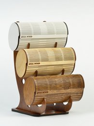 Krea-Wood handgemaakte brillenkoker van berkenhout met magneten. Natuurlijke kleur.